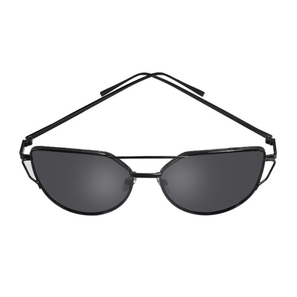 Blackout Cat Eye Statement Aviator Sunglasses - Picture 5 of 5
